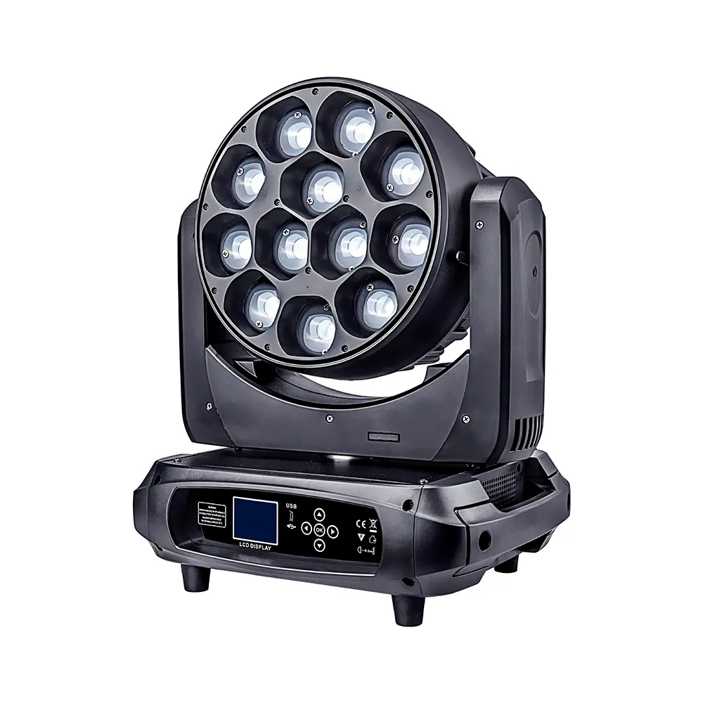 Hot DJ Disco LED Stage Light 12x40W RGBW 4in1 Wash Moving Head Light for Club Show Renta
