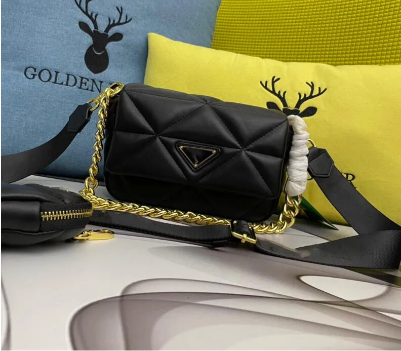 Zu verkaufen Damen Luxus Handtaschen Designer Frauen Tasche Schwarz Flip Weiche Schulter Große Kapazität Kette Mode Lingge Leder
