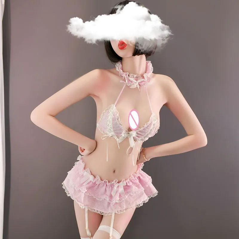 Womens Sexy Anime Bikini Lingerie Japanese Cosplay Underwear (maid)