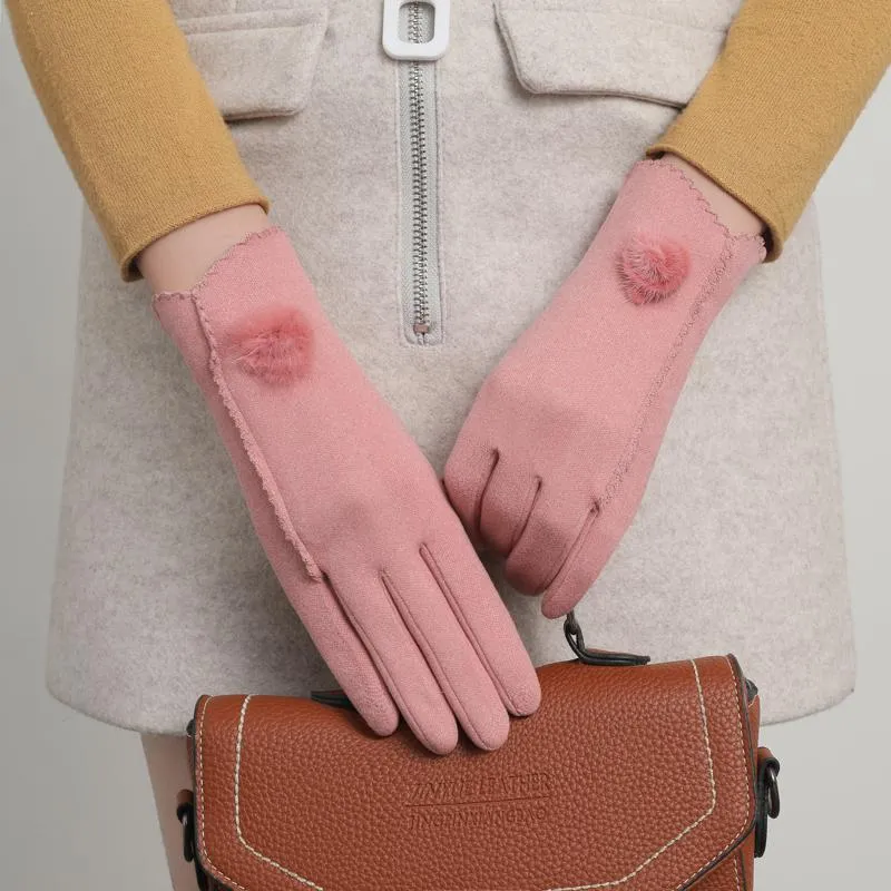 Fünf Finger Handschuhe 2021 Verkauf Est Herbst/Winter Fleece Touch Screen Damen Mode Non-Fleece Outdoor Warm Großhandel