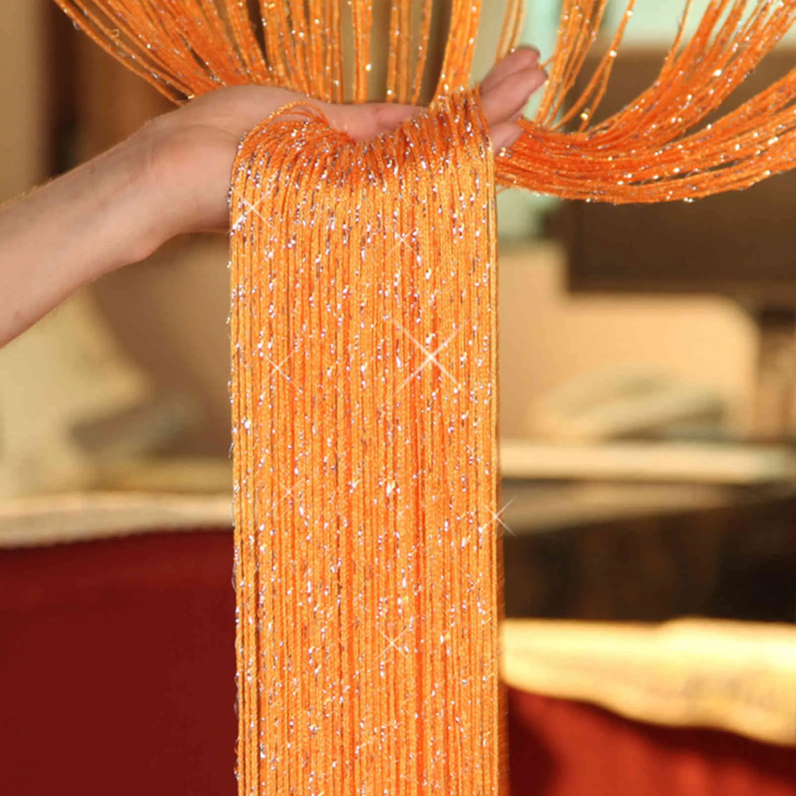 1X2M Glitter Beads Flash Line Shiny Tassel String Door Curtain Window Room Divider Home Decoration curtains263S