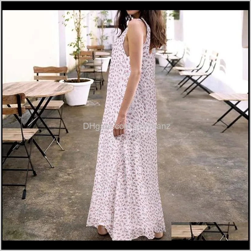 zanzea summer sleeveless dress bohemian women sundress casual loose floral print long maxi vestidos female holiday beach robe