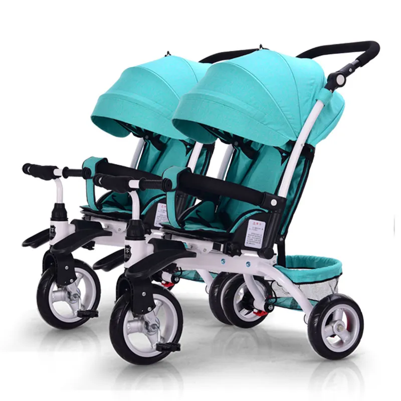 Twins Baby Side By Side Tricycle Bike Stroller 3 In 1 Sit Lie Ride Sleep 2024 From Qinjinqiu 289.99 DHgate.Com