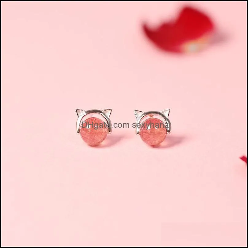 Other XiaoJing 100% 925 Sterling Silverrose Gold Asymmetric Cute Elk Stud Earrings For Women Small Earring Fine Jewelry