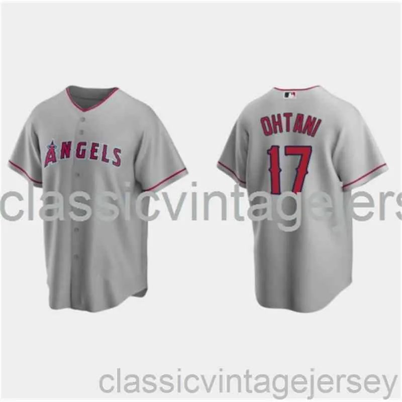 Shohei Ohtani #17 Gray Baseball Jersey XS-6XL Stitched Men Women Youth baseball Jersey