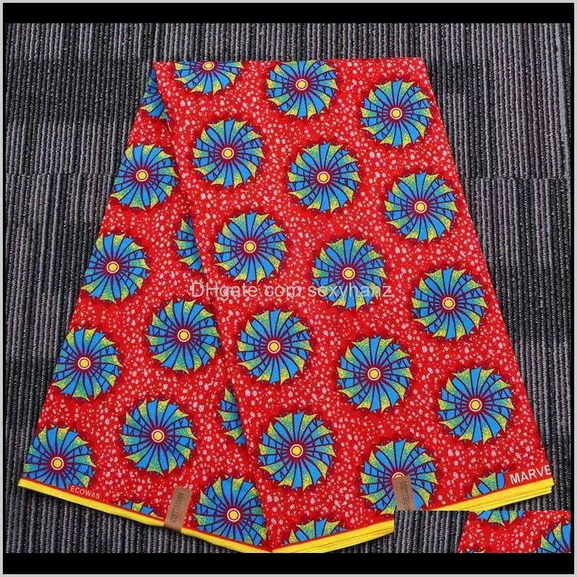 ankara african polyester wax prints fabric binta real wax high quality 6 yards/lot african fabric for party dress