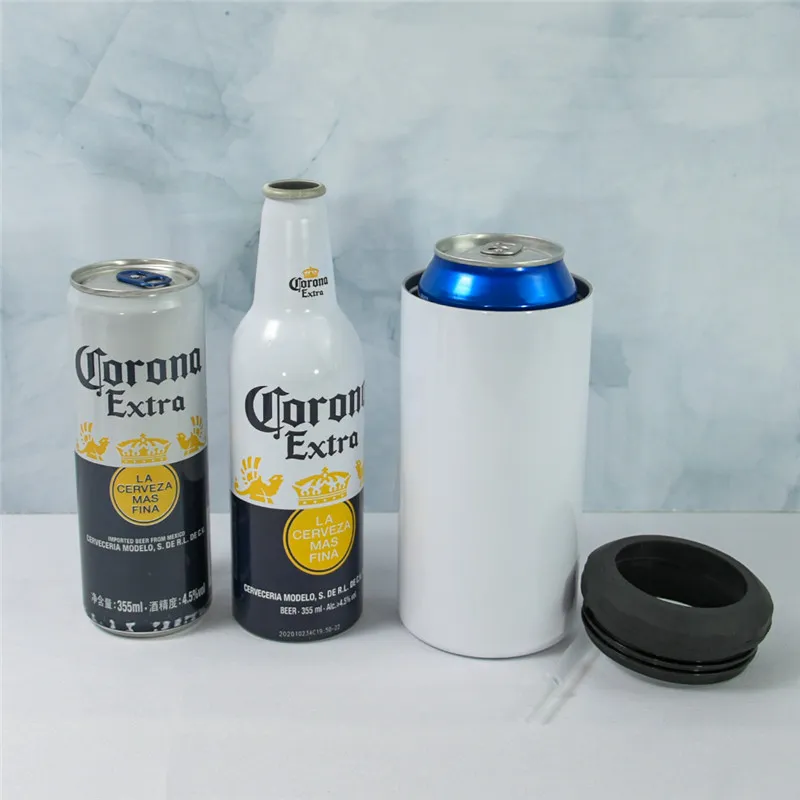 16oz Stainless Steel Sublimation Can Cooler 4 In 1 Vacuum Insulated Vacuum  Bottle For Cold Insulation WHT0228 From Promotionspace, $5.76