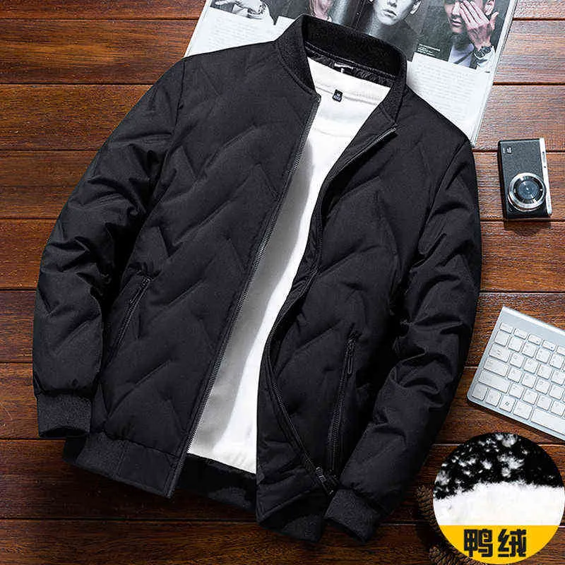 Aşağı Ceket erkek Kış Eğilim Gelgit Marka Kısa Hafif Ördek Aşağı Kalın Ince Yakışıklı Ceket Erkekler Kış Giyim Y1103