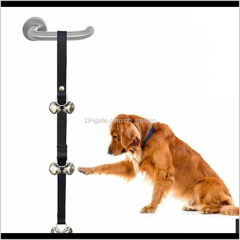 creative dog doorbells practical pet cat doorbell wear resistance sturdy tapes with two small bell better bells for your pets dh0318