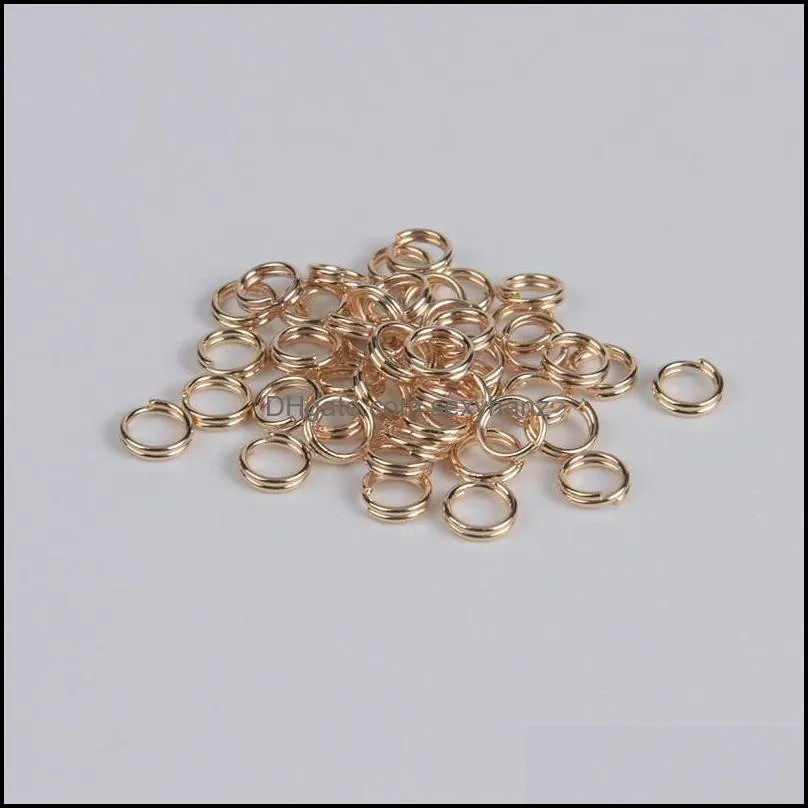 100-200Pcs Double Loops Open Jump Rings Diy Jewelry Findings Accessories Circle 2Layer Split Rings Connectors For Jewelry Making 1376