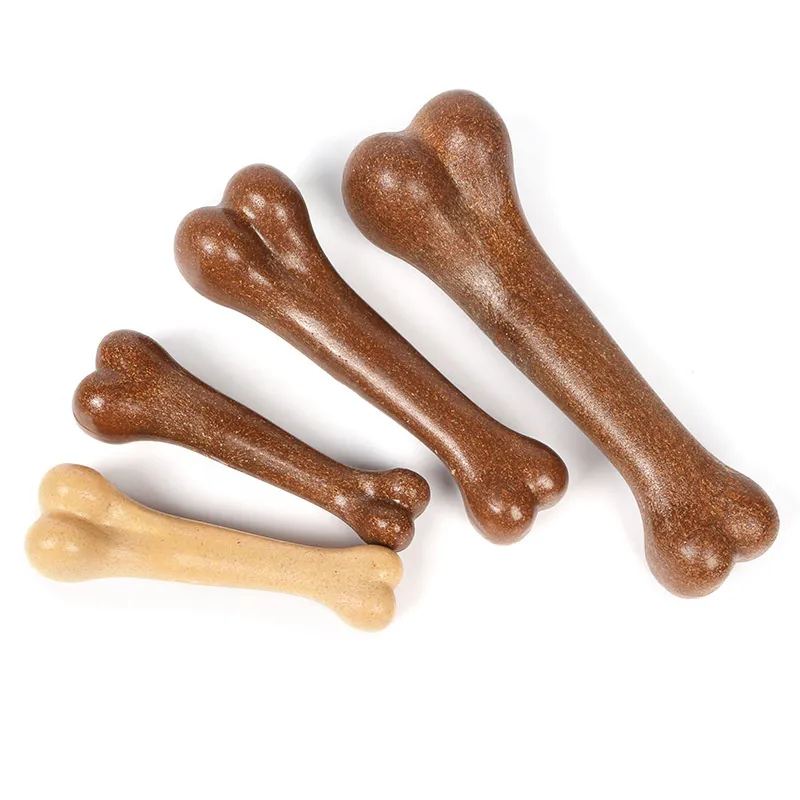 Indestructible Dog Bone Natural Non-Toxic Puppy Toys Molar Teeth Clean Dogs Bones Pet Chew Game Dental Care