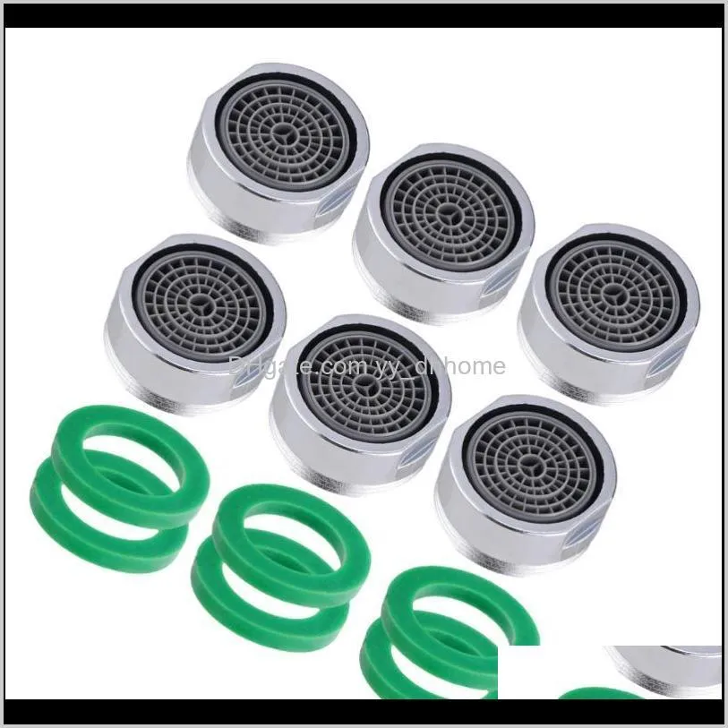 6pcs 24mm small threaded aerator bubbler sprayer water saving filter nozzle polished filter for kitchen