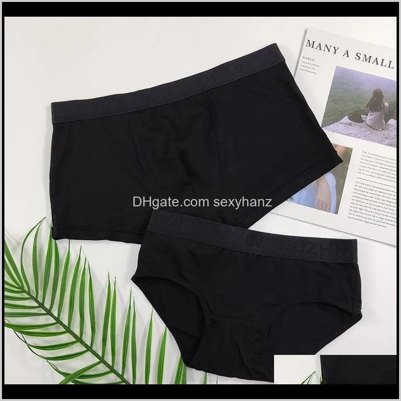 new black red gray couple`s underwear men`s boxer women triangle lovers` panties ice porcelain cotton men`s ladies boxer briefs