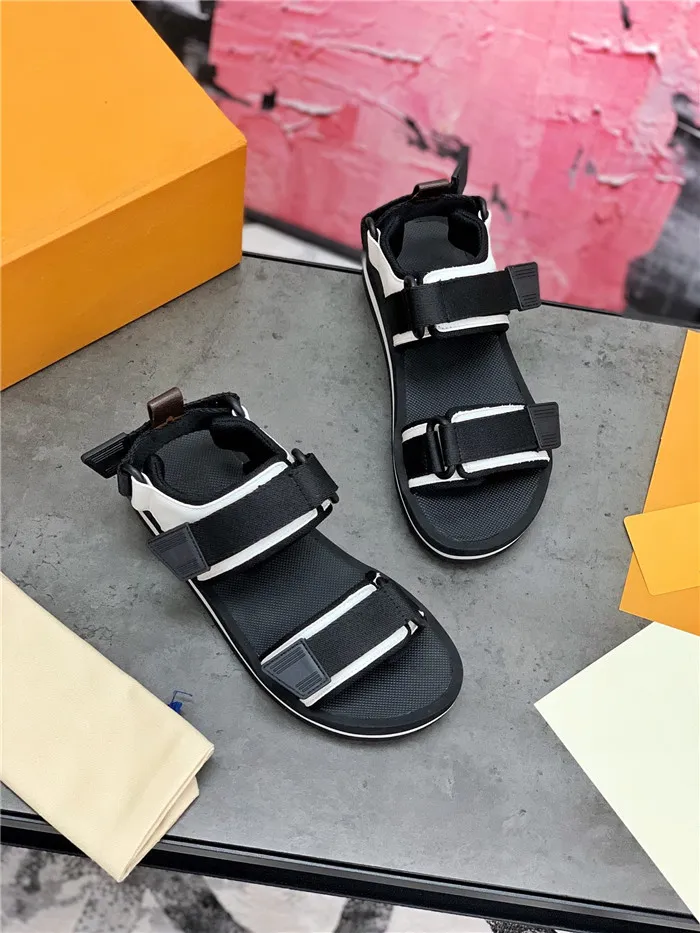 Arcade Flat Sandal straps bicolor micro outsole Pink/Black/Blue/Orange/Blue Luxurys Designer Sandals