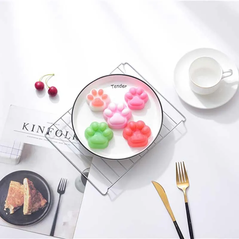 Cakes Tools Cat Claws Silicone Molds Mousse Cake Mold Dog Claw Jelly Pudding Grinding Tool Glue Dropping DIY Manual Soap Mold