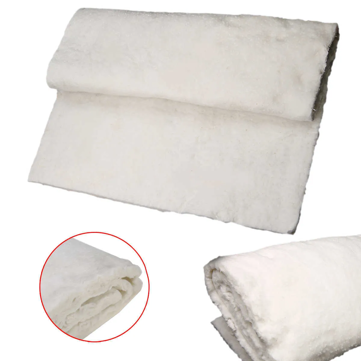New 61cmx100cm White Ceramic Fiber Blanket High Temperature Thermal Insulation Cotton Refractory Fireproof Blanket New