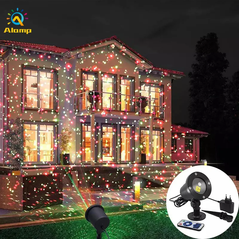 Laser Light Sky Star Lasers Projector Landscape Lighting Red Green LED Stage Lights Outdoor Garden Lawn Lamp for Christmas Party Decoration