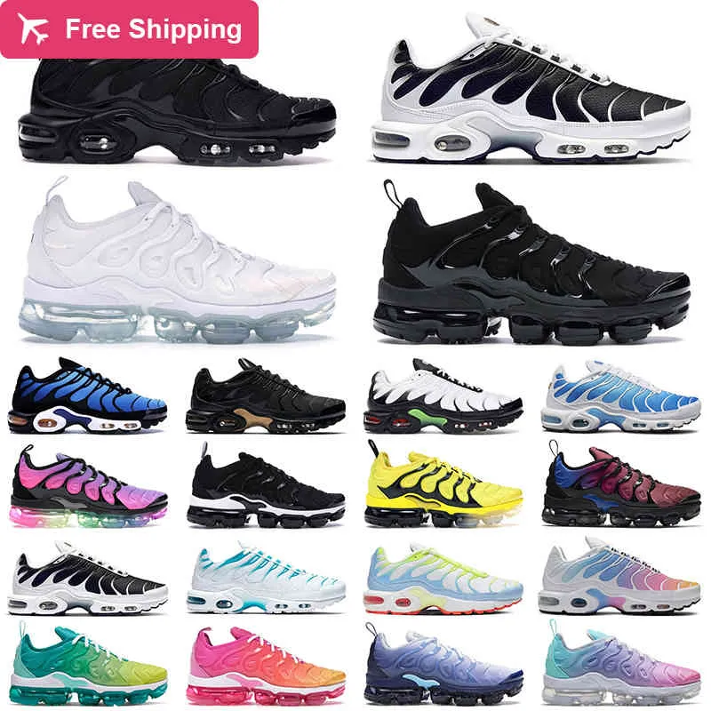 Jogging tn plus mens running shoes triple white black hyper blue voltage purple volt glow oreo men women trainer sports sneakers