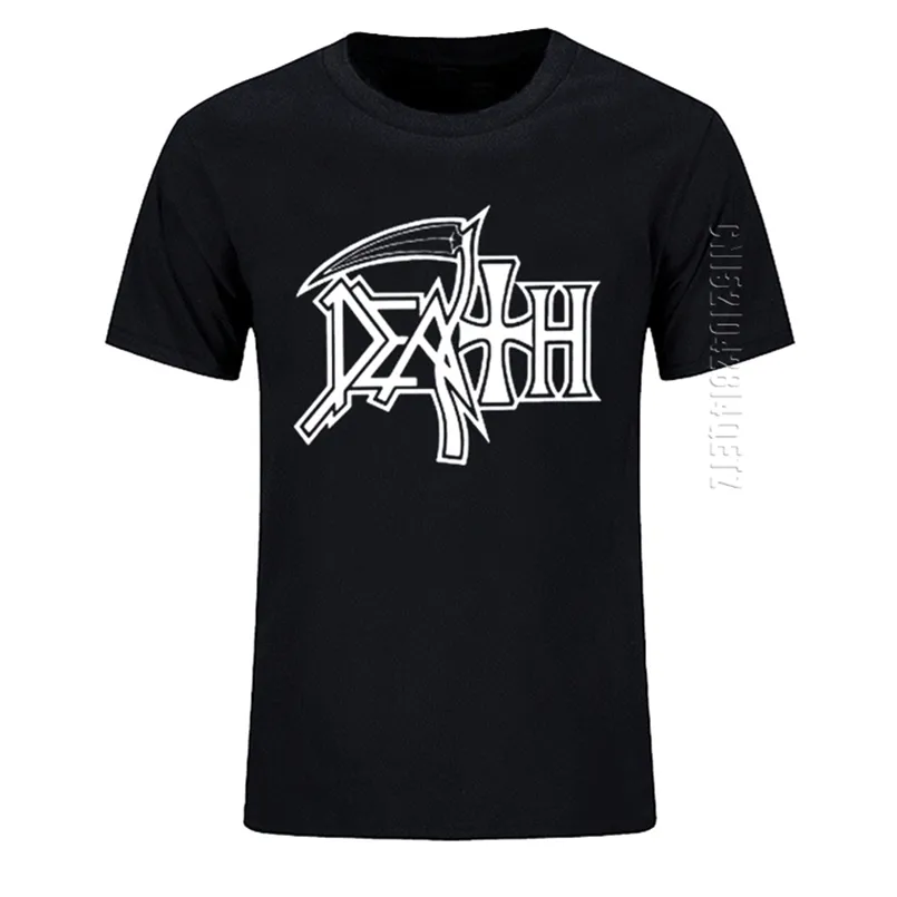 Death Rock Band Heavy Metal Homens T-shirt Casual Redondo Pescoço Oversized Algodão Camiseta Presente de Aniversário Camiseta 210714