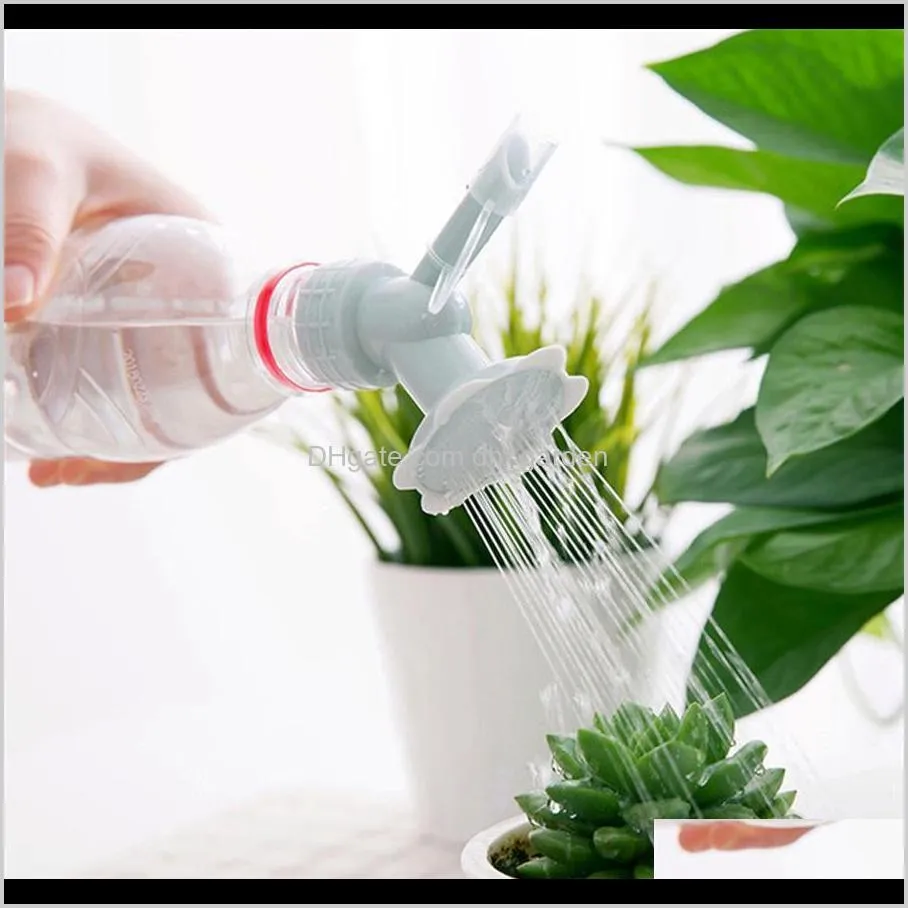 2 in 1 plastic plant kettle nozzle flower waterers bottle watering cans sprinkler kettle nozzle garden flower mini water cans dh0783