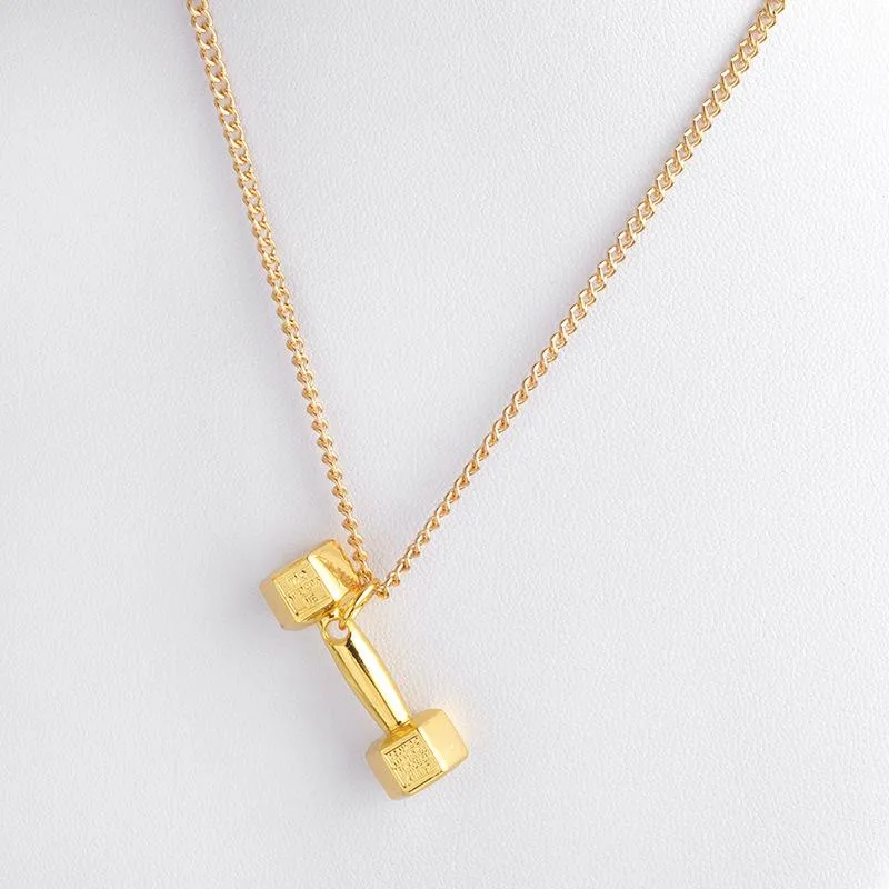 Korean Rose Gold And Silver Dumbbell Pendant Necklace Set For Couples Fitness Dumbbell Collar Choker Chain Fashionable Jewelry Gift For Women And Men From Michaelbeasley 10.67 DHgate.Com