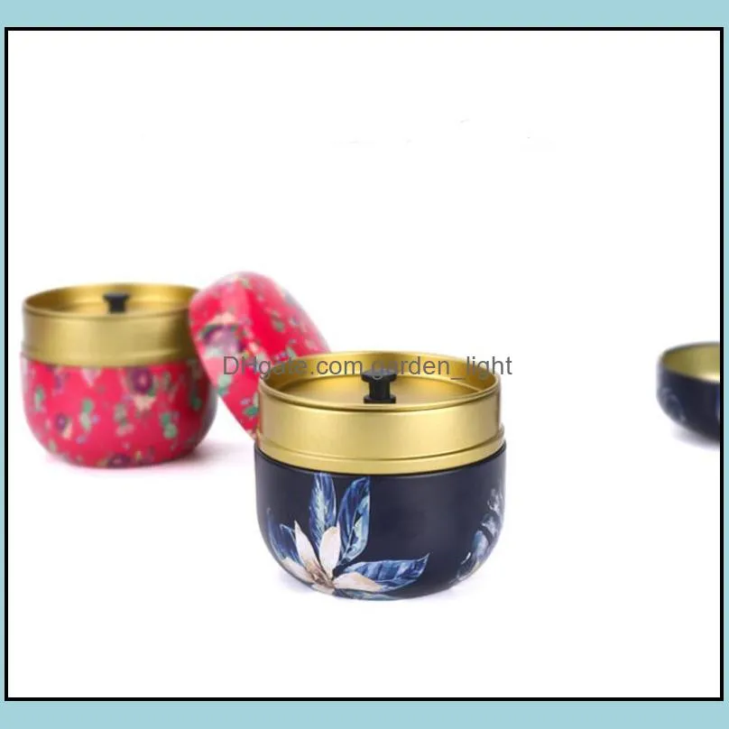 Gift Wrap Mini Metal Tin Tea Storage Boxes Caddy Round Shape Sealed Jar Coffee Container Wholesale