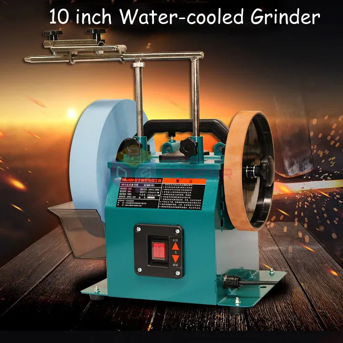 10'' Wet Bench Grinder Water-Cooled Grinder Electric Knife Sharpener Low Speed Grinding Machine 110V/220V