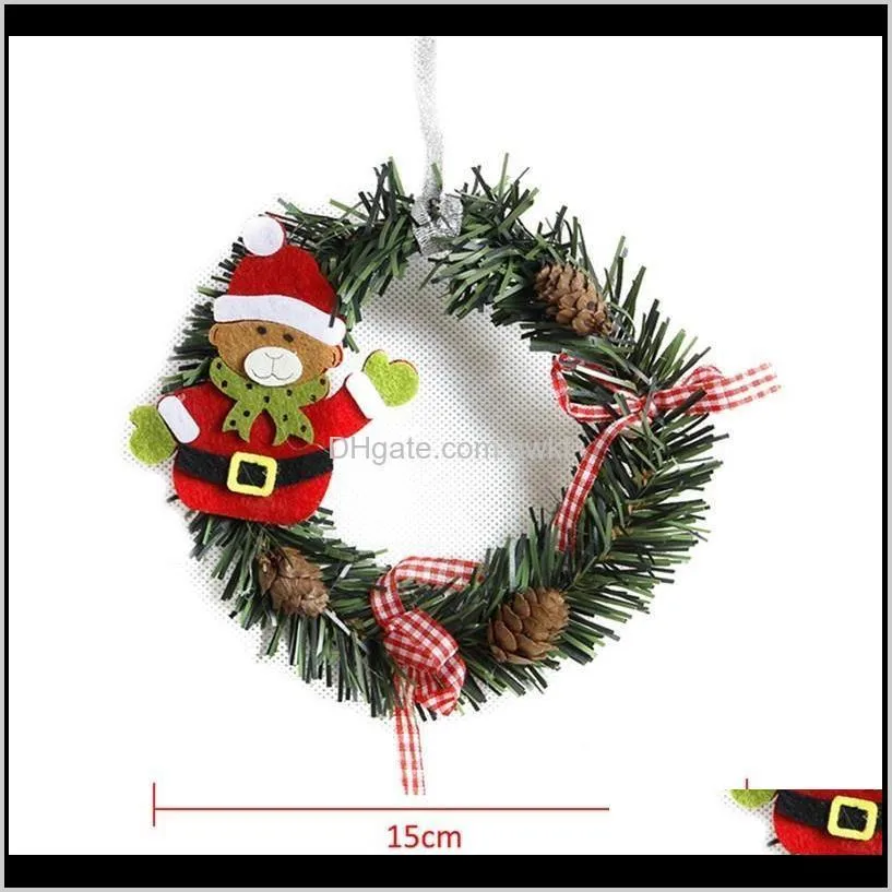 snowman christmas deer cloth art wreath rattan reed wreath garland christmas decoration ornaments party supplies home decor to895