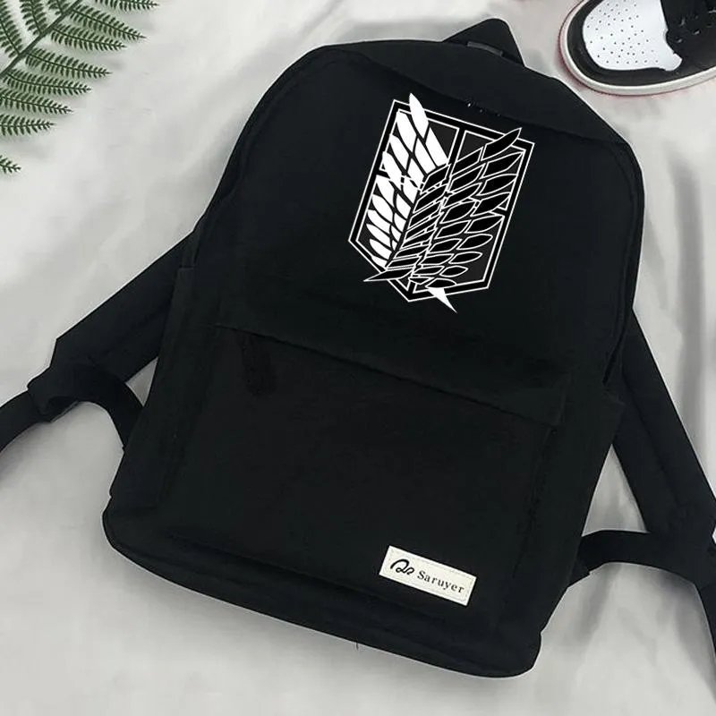 Attack på titan shingeki ingen kyojin ryggsäck kawaii resa plecaki bolso mujer sac a dos