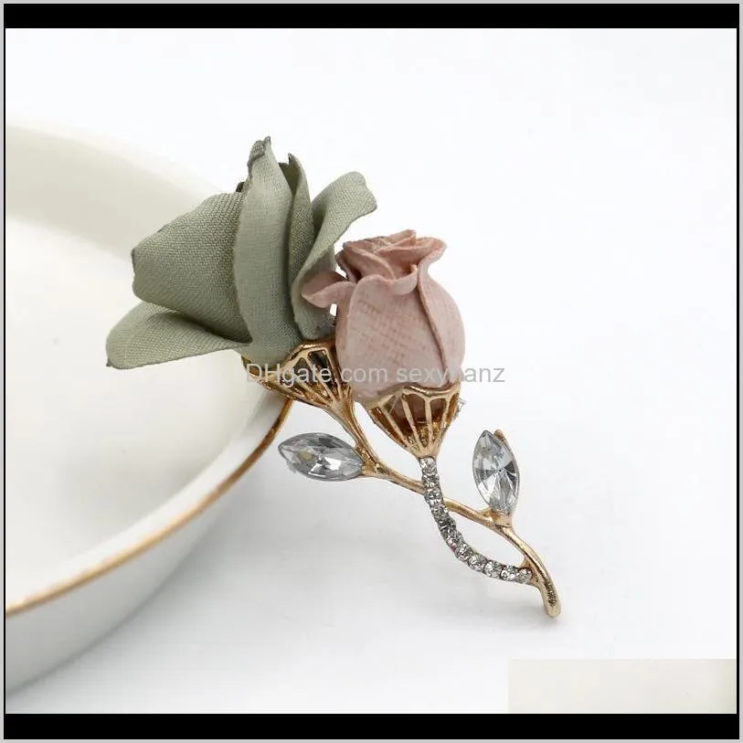 Korean High-grade Cloth Art Flower Brooch for Women Wedding Brooch Pins Fashion Collar Shirt Coat Brooches Jewelry Accessories