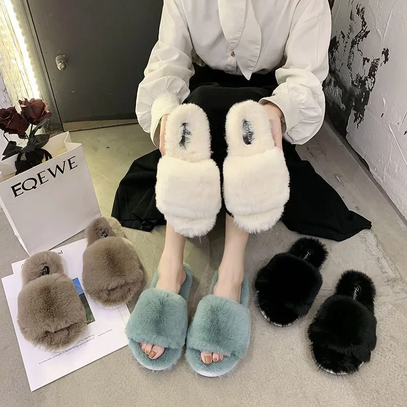 Plush slippers autumn and winter lovely soft bottom home quiet comfortable massage cotton drag manufacturers direct sales