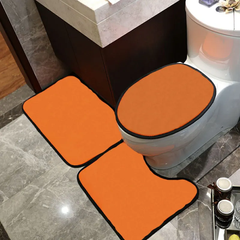 Coprisedili per WC stampati in stile semplice Tappetino da bagno antiscivolo di moda Tappetini per la casa di alta qualità Accessori per il bagno268F