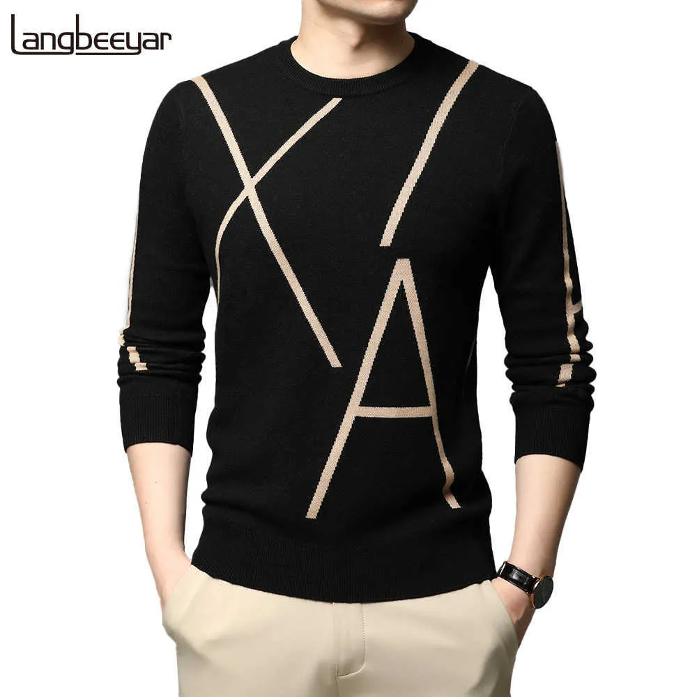 Compre Nueva Moda Marca Knit Diseñador De Gama Alta Lana De Invierno Jersey  Sweater Negro Para Hombre Cool Autum Jumper Jumper Ropa Para Hombre 210930  A 22,91 € Del Dang04 | Es.Dhgate.Com