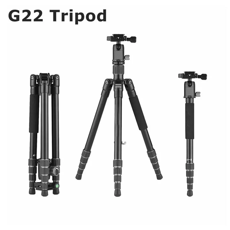 Profesyonel Kamera Tripod Hafif Taşınabilir Monopod Alüminyum Kafa Dijital SLR DSLR Tripodlar için Kompakt