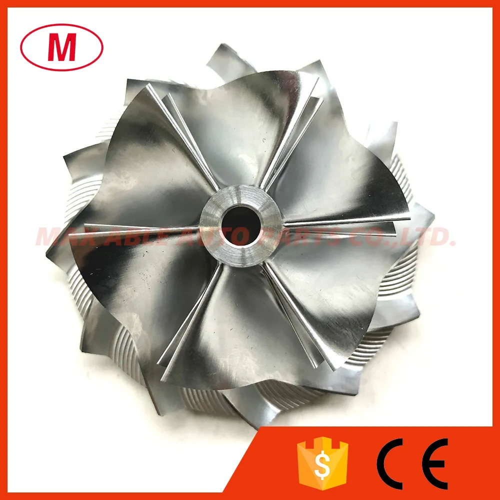 GT2835 452546-0005HF 53.11/73.00mm 6+6 blades Performance Turbo Billet compressor wheel/Aluminum 2618/Milling wheel for Racing Turbochrager Cartridge/CHRA/Core