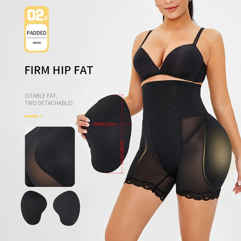 Women Body Shaper Panty Sexy Butt Lifter Side Padded Panties Lace Fake Ass  Corset Plus Size Shapewear Slimming Underwear Big Hip