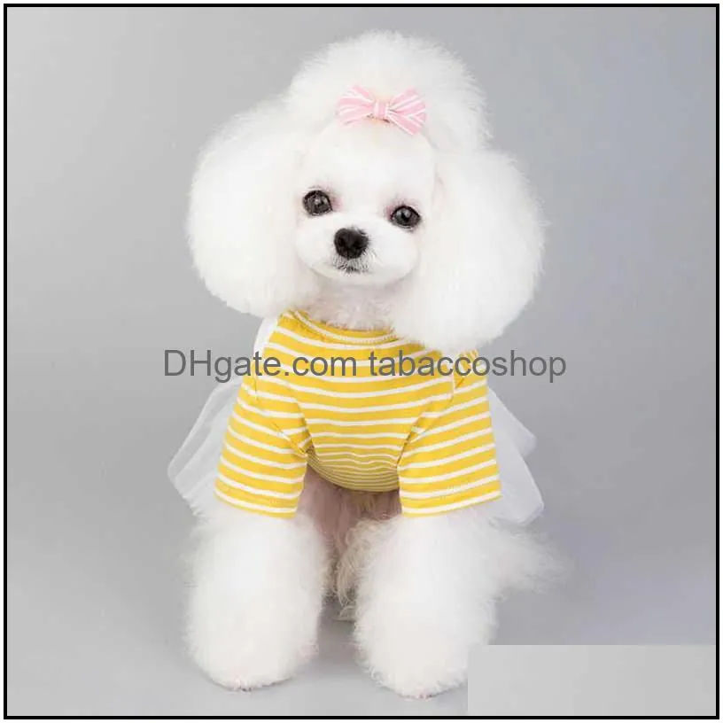 Dog clothes summer cute princess cat dress thin style teddy french bulldog Pomeranian chihuahua dog shirt