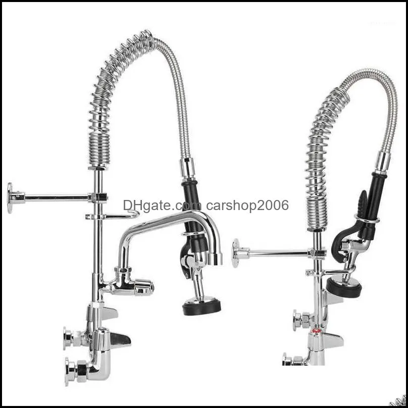 Bathroom Sink Faucets Faucets, Showers & As Home Garden G1/2 Commercial Faucet With Sprayer Wall Mounted Water Tap For Kitchen Restaurant1 D