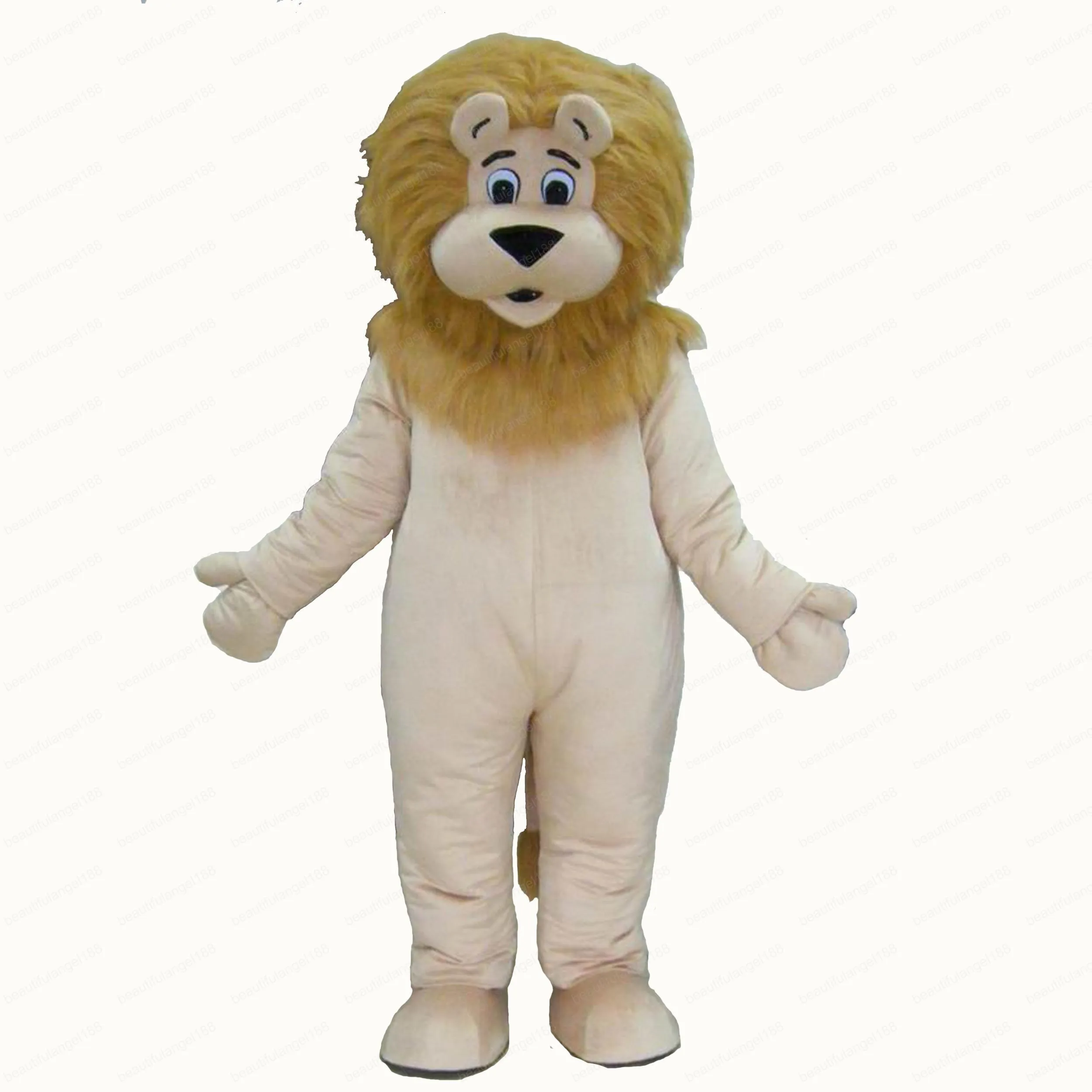 Halloween grote leeuw mascotte kostuum hoge kwaliteit aanpassen cartoon pluche dier anime thema karakter volwassen grootte kerst carnaval fancy jurk