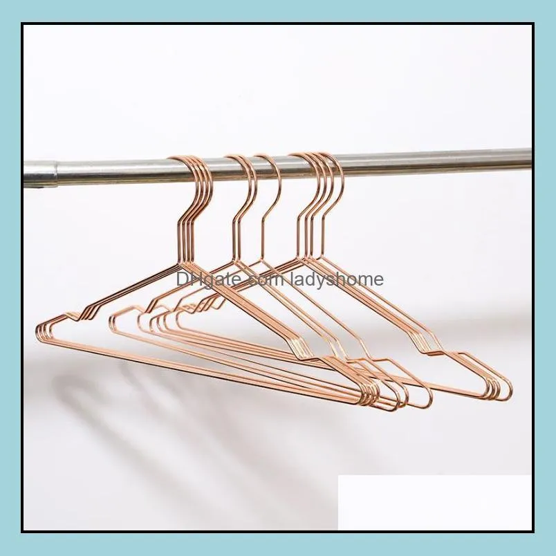 Rose Gold Metal Clothes Shirts Hangers with Groove, Heavy Duty Strong Coats Hanger, Suit Hanger HWD8308