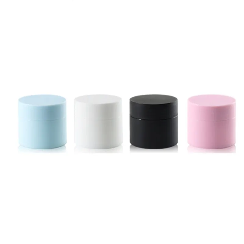 Wholesale 5G 15G 20G 30G 50g Packing Bottles PP Cosmetic Cream Jars With Lid Empty Lotion Container Jar Black Blue Pink White