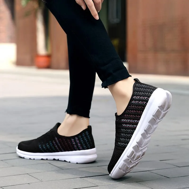 جيد أحذية النسائية عارضة الأزياء الاحذية أحذية رياضية ازرق أسود رمادي بسيط اليومي شبكة الإناث الركض في الركض المشي الحجم 36-40