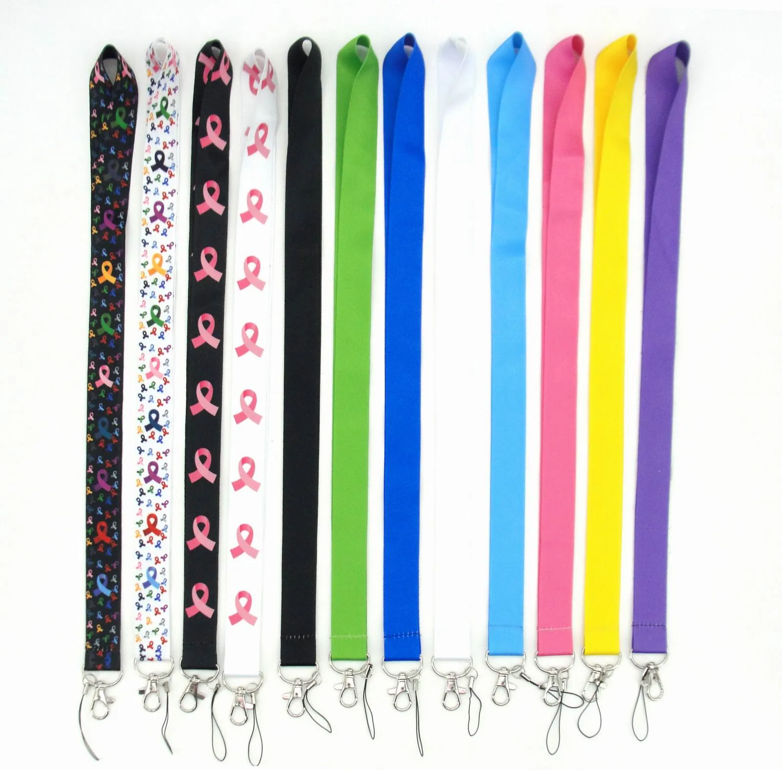 Wholesale 10PCS Blank the red ribbon keychain sling, Fashion mobile phone lanyard, exquisite work certificate neckband, trendy brands can be consulted