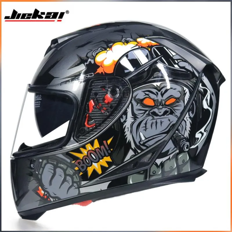 Casques de moto unisexe Casque de sécurité intégral Moto Motocross Capacetes De Motociclista DOT Casque Dirt Bike Helm