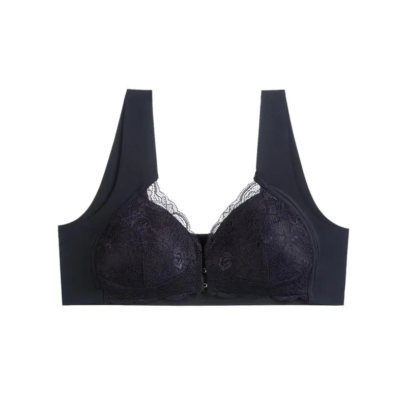 Push Up Sports Bras for Women Bra 5d Shaping Push Up Seamless Front Closure Bra  Women Soft Front Lace Bras Grey at  Women's Clothing store
