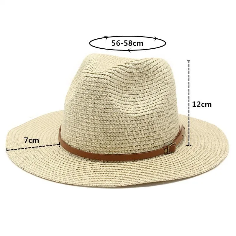 Panama Straw Mens Straw Hats  For Women And Men Wide Brim Jazz Cap  For Spring And Summer Beach Fashion From Blackpearl888888, $6.69