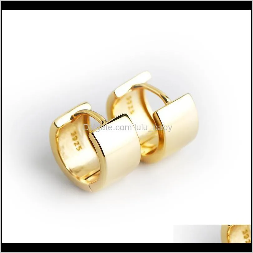 حلقات أخمص القدمين تسليم تسليم جسم 2021 1PAIR ثقب 925 الجنيه الاسترليني Sier Women Trend Jewelry Diameter 10DOT5MM WIIDTH أقراط للعام B1204