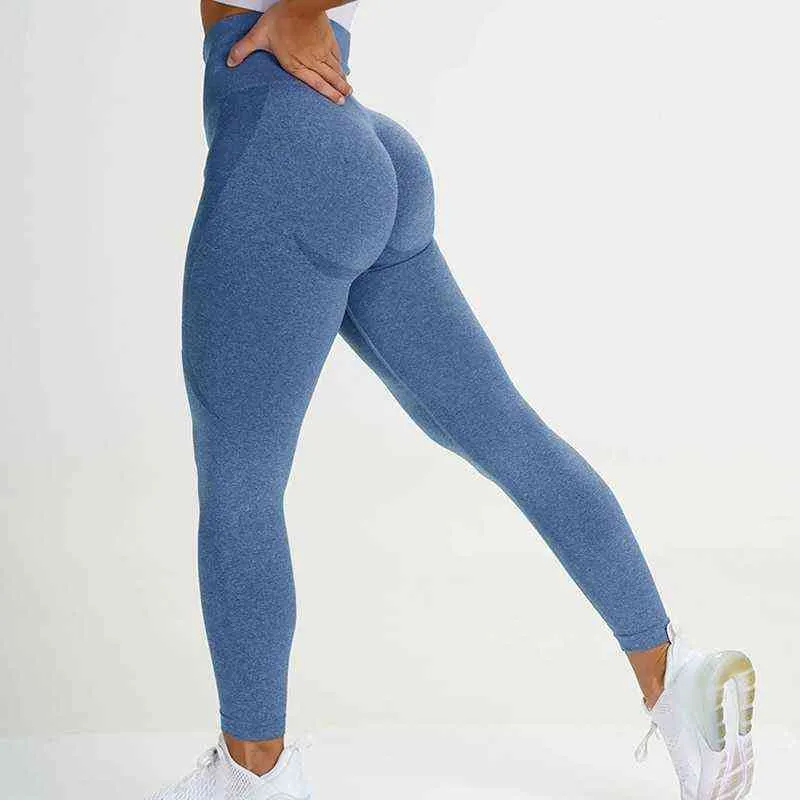 Workout Ginásio Legging Leggings Seamless Leggings Mulheres Calças Esporte Butt Booty Push Up Pant Calça Alta Cintura Fitness Pant Yoga Leggings 2021 Drop H1221