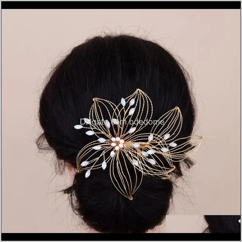 trixy h257 wired crystal rhinestone wedding hair comb handmade wedding hair pin bridal headpieces jewelry for bride