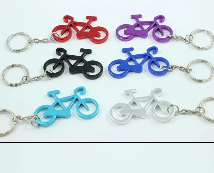 Söt cykelcykelmetall ölflaskaöppnare Keychain Key Ringar för Cyklar Lover Biker Gift